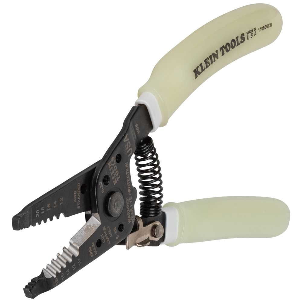 Klein Tools 11055GLW High-Visibility Klein-Kurve 10 - 18 AWG Solid/ 12 - 20 AWG Stranded Wire Stripper/ Cutter