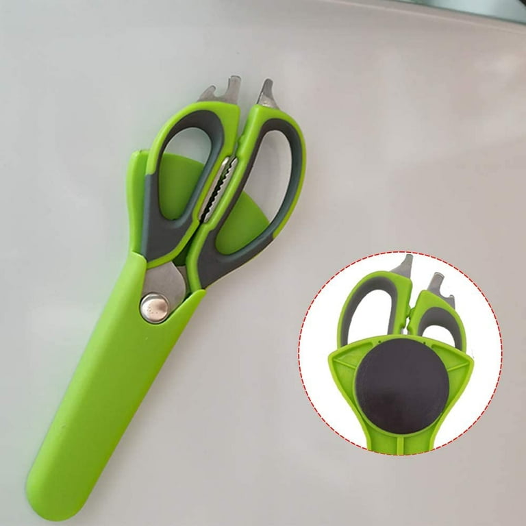 Kitchen Shears, Green, Kitchen Scissors Stainless Steel Come Apart  Multipurpose, Heavy Duty Sharp, Easy Wash with Magnetic Holder, for Food,  Meat, Fish and Vegetable, etc. 