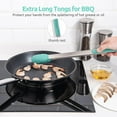 thumbnail image 5 of U-Taste Kitchen Tong for Cooking, 480ºF Heat-Resistant Silicone Tips, Extra Long Large Food Tong for Outdoor BBQ Grilling Grabbing, 16in, Aqua Sky, 5 of 10