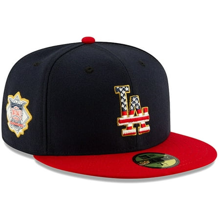 Los Angeles Dodgers New Era 2019 Stars & Stripes 4th of July On-Field 59FIFTY Fitted Hat - (Best Hat Brands 2019)
