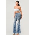 thumbnail image 4 of Distressed Pearl Embellished Feather Jeans, 4 of 7