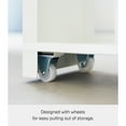 thumbnail image 4 of Yamazaki Home Pull-Out Bathroom Storage Cabinet, White, Steel + Wood,  Holds up to 12 rolls of toilet paper and a toilet brush, No Assembly, 4 of 7