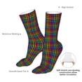 thumbnail image 4 of Fuzoiu Rainbow Houndstooth Print Crew Socks,Casual Athletic Gym LightWeight Thin Socks,Casual Crew Socks for Men Woman,Calf Length Crew Socks, 4 of 7