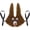 Brown, variant on Vjnyvs Plush Cartoon Bunny Rabbit Headband Eye Mask for Easter Party Adult