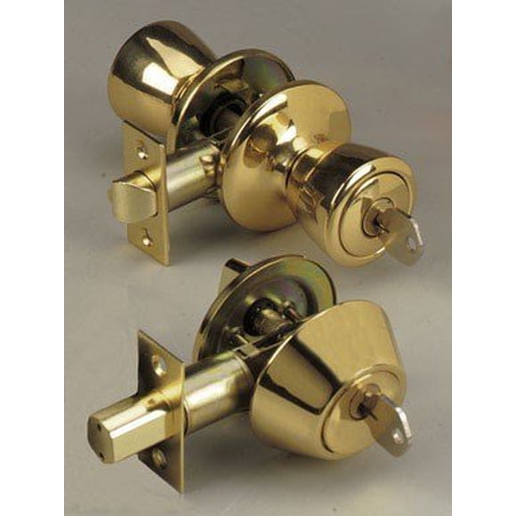 Juego de cerrojos Lock ACE TRADING APEX de latón pulido, 4,4 cm