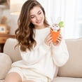 thumbnail image 7 of Detachable Carrot Shaped Plush Bag with Hidden Bunny Stuffed Doll Dual Purpose Decorative Plush Accessory, 7 of 7