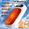 thumbnail image 4 of Recharable Hand Warmer 2 Pack, LED Display & 4 Levels, Ultrathin Electric Hand Warmers Portable USB Pocket Heater Fits Gloves for Hunting Essentials, Camping, Raynauds, Gifts for Christmas, 4 of 4