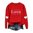 thumbnail image 2 of NuoCaiYun Valentines Day Sweatshirt for Women Funny Shirts Casual Valentine Pullover Long Sleeve Tops, 2 of 6