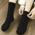 thumbnail image 3 of Plush padded mid-tube warm socks solid color snow socks thigh high tube over the knee socks, 3 of 5