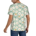 thumbnail image 2 of Rateoe Daisies Flowers Pattern Men’s Baseball Short Sleeve Polo Shirt, Midweight Men's Shirt Golf Shirt Polo Shirts Quick Dry Short-4X-Large, 2 of 7