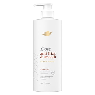 Dove Shampoo for Frizz-Prone Hair Anti Frizz & Smooth with Bio-Protein Care Technology and Shea Butter, 18 Fl Oz