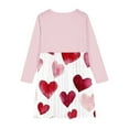 thumbnail image 4 of FamilyThread Girls Dress Fashion Long Sleeve Heart Print Toddler Little Big Girl Unicorn Mermaid Casual A Line Dresses For 4-14Y, 4 of 4