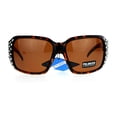 thumbnail image 2 of SA106 Polarized Lens Oversize Rhinestone Bling Iced Out Womens Sunglasses Tortoise, 2 of 3
