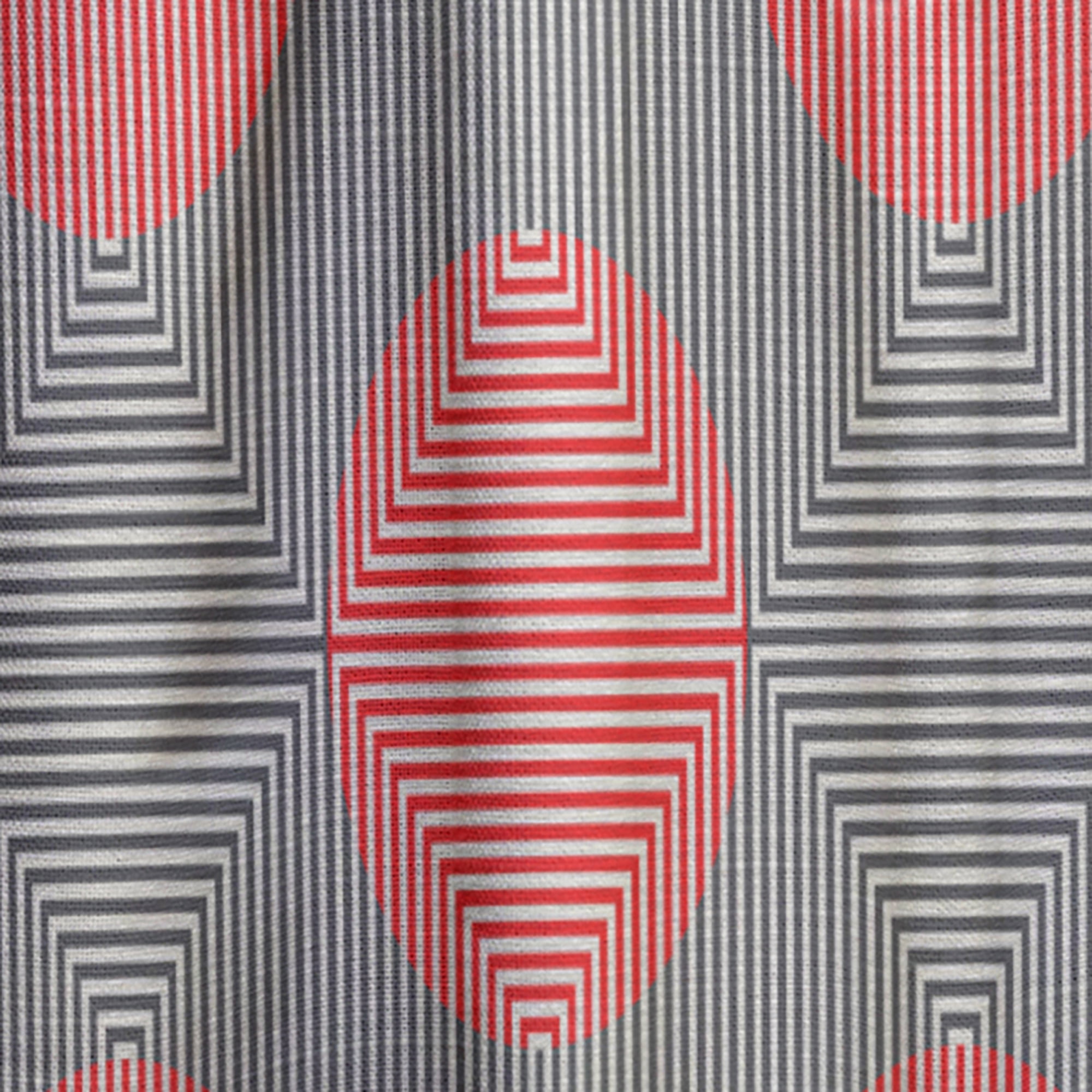 Designart 'Modern Line and Circle Geometric Pattern' Mid-Century Modern Curtain Panel