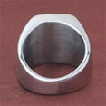 thumbnail image 2 of PAMTIER Stainless Steel Personalized Square Initial Alphabet A to Z Ring for Men Women Silver E Size 5, 2 of 3