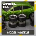 thumbnail image 3 of 1/64 Scale Real Riders Wheels Rims Tires Set, 1/64 Wheels and Tire Set,1:64 Wheels and Tires Kit, Upgraded Version, Wheel hub with Brake Pads (Wheels64_SS_14), 3 of 5