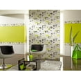 thumbnail image 3 of Happy Hour, Modern Fresh Trendy Bloom Lines Retro Yellow Wallpaper Roll, 3 of 4
