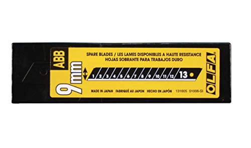 Olfa Black UltraSharp Snap-Off Blades 9mm 50-Pack