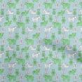 thumbnail image 1 of oneOone Cotton Cambric Light Blue Fabric Animal Diy Clothing Quilting Fabric Print Fabric By Yard 42 Inch Wide, 1 of 5