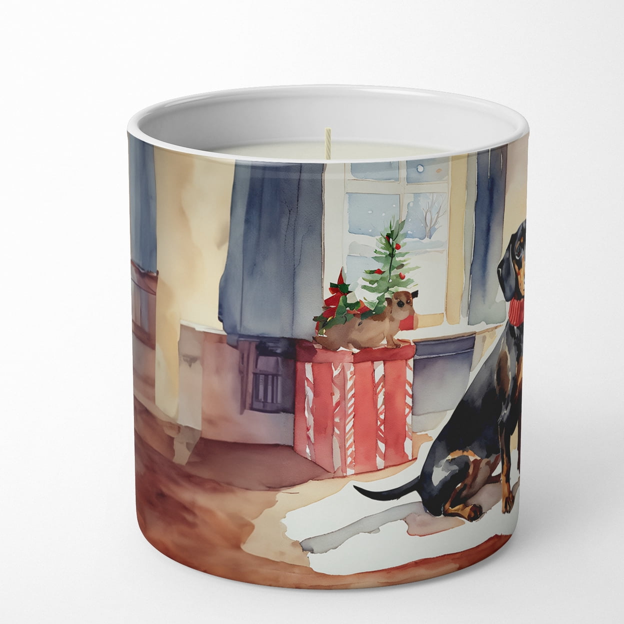Carolines Treasures DAC2643CDL 3.25 x 3.75 x 3.25 in. Dachshund Cozy Christmas Decorative Soy Candle