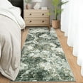 thumbnail image 2 of Hasoo Entryway 2'x 6' Runner Rug Polyester Green Abstract Indoor Carpet Non-Slip Washable, 2 of 5