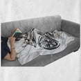 thumbnail image 6 of Motorcycle Soft Flannel Fleece Blanket, Hand Scribbled Like Artwork of Monochrome Sketch of a Racer Print, Cozy Plush for Indoor and Outdoor Use, 50" x 70", Charcoal Grey and White, by Ambesonne, 6 of 6