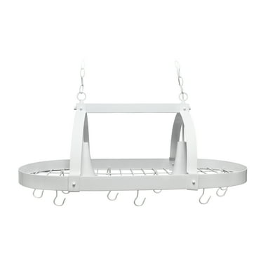 Elegant Designs 2 Light Kitchen Pot Rack with Downlights