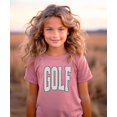 thumbnail image 5 of Polka dot Golf Graphic T-Shirt for Girls and Women - Cute Golf Lover Outfit Mauve Shirt Youth Large, 5 of 8