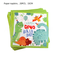 thumbnail image 4 of Plato de papel para fiesta de dinosaurios, banderines para fiesta de cumpleaños infantil, globos giratorios colgantes, suministros de decoración para fiesta de dinosaurios, 4 of 4