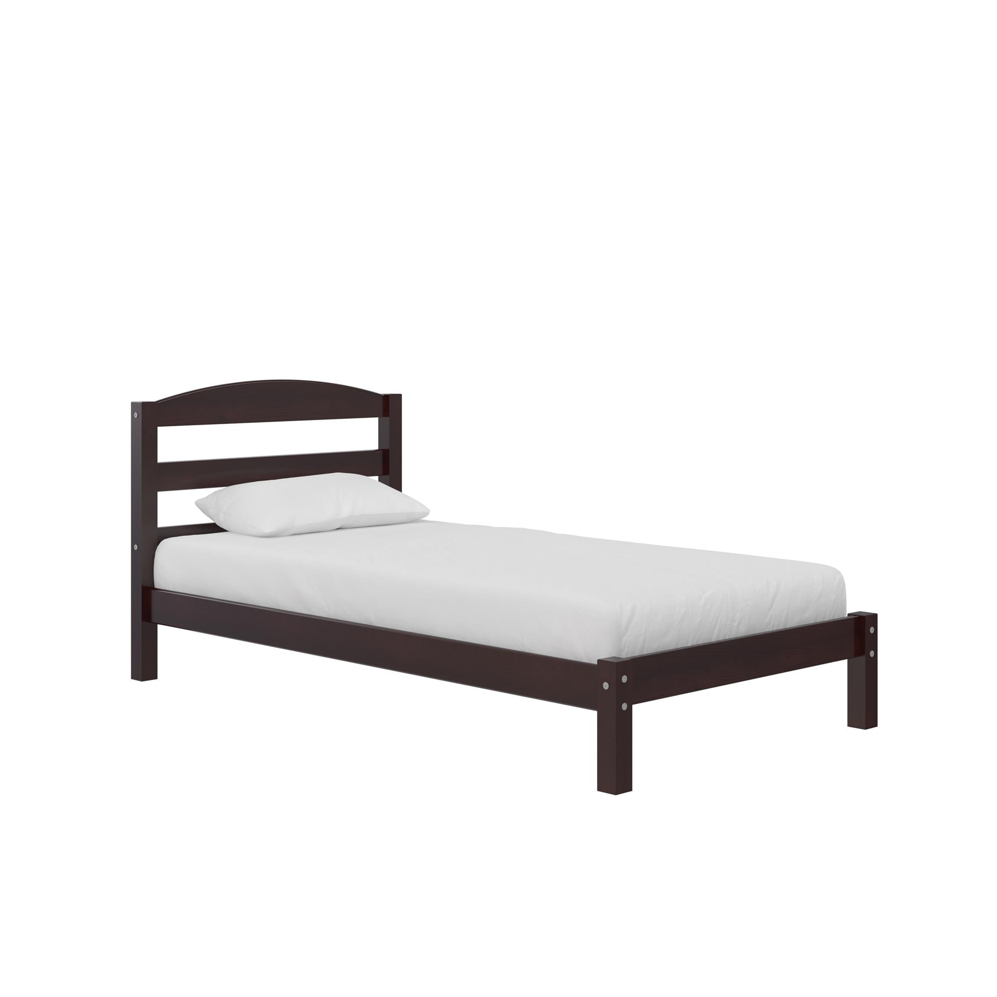 Better Homes & Gardens Leighton Kids Twin Size Bed, Wood Platform Bed Frame, Espresso