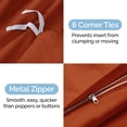 thumbnail image 5 of CGK Linens 3-Piece Premium Duvet Cover Set - Queen Size Soft Comforter Cover With Zipper & Matching Pillowcases, Terracotta, 5 of 7