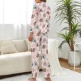 thumbnail image 3 of Top-kevin Women's Pajama Sets Leopard Floral Pattern Long Sleeve Lounge Sets Pjs Sleepwear with Pockets, 3 of 12