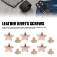 thumbnail image 3 of 50 Sets Leather Five Pointed Star Rivet, Strong Grip Quick and Easy Installation Pentagram Shape Leather Rivets for Shoes Bags Clothing10mm Gold, 3 of 7