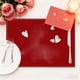 thumbnail image 5 of Manteles individuales de San Valentín con estampado de corazones y letras | Manteles individuales de lino | Manteles individuales aislantes rojos para fiestas navideñas, decoración de comedores y, 5 of 5
