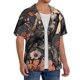 thumbnail image 2 of Fotbe Moonlit Crow Blossoms Camisa Estampada de Manga Corta para Hombre, Casual de Verano, Estilo Playero, Sin Arrugas-Small, 2 of 5
