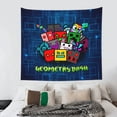 thumbnail image 5 of Geometry Dash Tapestry Anime Poster Wall Hanging Art Decor For Living Room Bedroom Dorm Apartments Party Supplies Gifts 40x60 Inch, 5 of 7