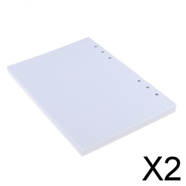 2x 80 Hojas de Recambio de Papel Sin Forro en Formato A5. Insertos de Recambio de para 2 piezas