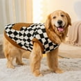 thumbnail image 3 of comerut Dog Clothes Checked Pattern Two-leg Design Dog Clothing with Pockets Soft Warm Comfortable Pet Pullover Pet Supplies, 3 of 7