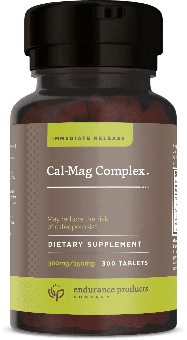 Calcium Magnesium Supplement (Cal-Mag Complex) - 300mg Calcium & 150mg Magnesium - 300 Tablets - Endurance Products Company