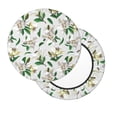 thumbnail image 3 of Goofa Lilies Flowers Printed Stool Covers Round, Waterproof Round Bar Stool Covers Anti-Slip Round Bar Stool Seat Cover with Elastic Bands Durable -13 inch, 3 of 7