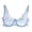 Light blue, variant on Women V Neck Adjustable Straps Underwire Floral Lace Bra, 36, White