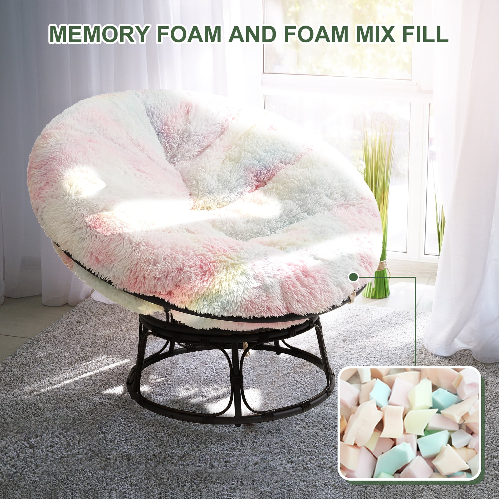 Fluffy Memory Foam Chair Cushion Set