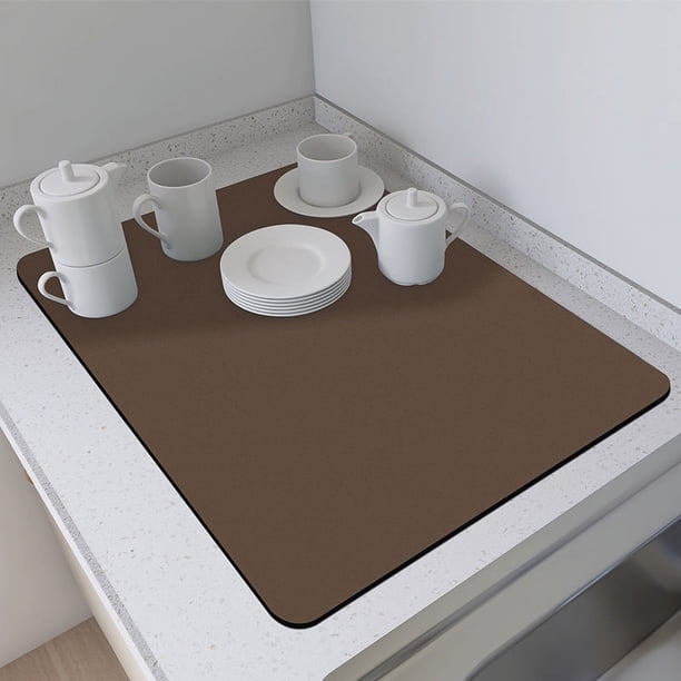 Xiao Hua Tapete absorbente para secar platos y utensilios de cocina (caqui)