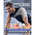 thumbnail image 3 of Shoulder Brace, Rotator Cuff Support Brace and Arm Sling for Pain Relief, Shoulder Compression Sleeve for Preventing Strains and Dislocation, Adjustable Fits Left and Right Arm, Men Women, 3 of 14