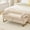 Beige, variant on BaseBeauty 66" Storage Bench for Bedroom, End of Bed Bench with Gold Legs, Black Bench for Bedroom with Arms, Teddy