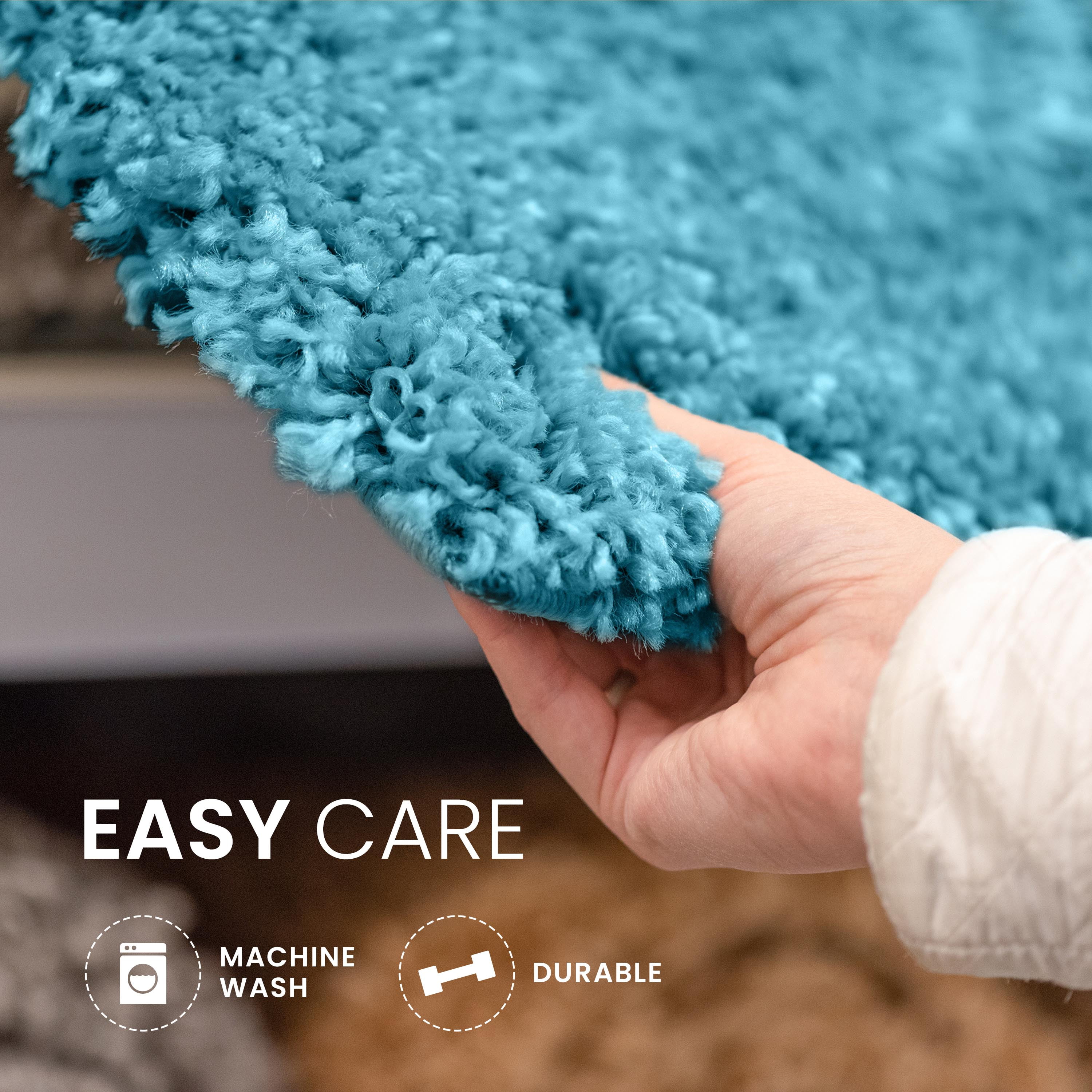 Martex Cotton Bath Rug | Ringspun Soft & Absorbent Non-Slip Quick-Dry Bathroom Mat | Island Blue