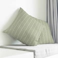 thumbnail image 3 of Sage Green Geometric Pillow Covers 16x16 Inch Decorative Throw Pillow Cover, Minimalism Solid Color Striped Lines Sofa Pillowcases Accent Cushion Case Home Decor Bedroom Living Room, 3 of 6