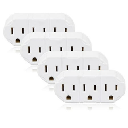 4 C19 Outlet - Maxxima 3 Grounded Outlet Adaptor (Pack of 4)