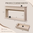 thumbnail image 2 of Aitjunz 63" Console Table with 2 Drawers and Storage Shelf, Waterfall Wood Grain Entryway Table with Curved Edges, Long Sofa Table for Living Room, Hallway and Foyer, 2 of 6