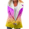 thumbnail image 2 of Winter Warm Caots for Womens Fashion Plus Size Zip Up Composite Plush Button Lapels Jacket Outwear Coat Gifts for Womens, 2 of 5